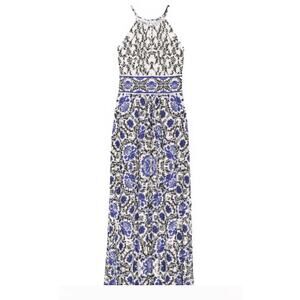 London Times Maebe Jersey Maxi Sundress Boho Paisley Floral 6.